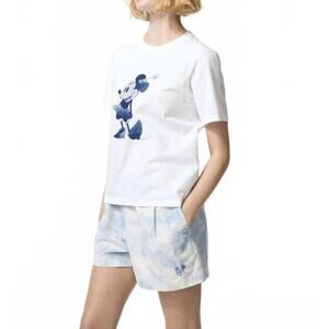 Uniqlo 100% Cotton Disney in Blue Easy Shorts Blue Medium